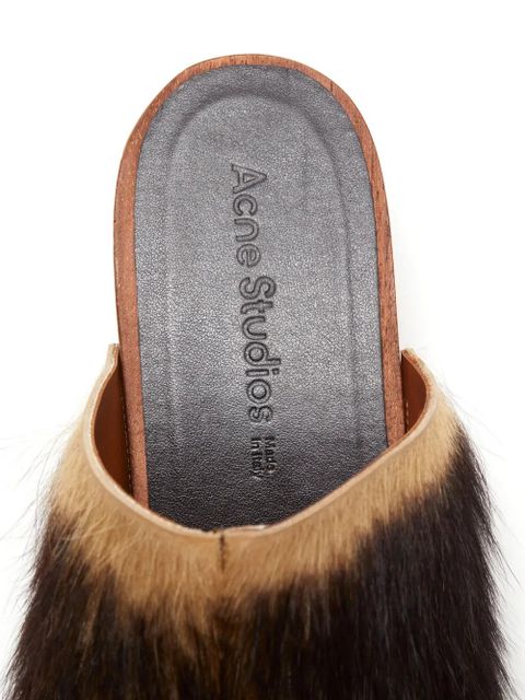 Acne Studios 70mm wood clogs - Brown