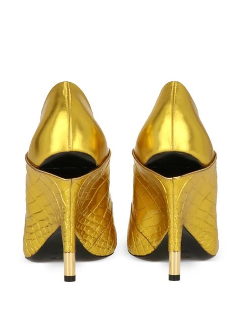 TOM FORD metallic textured pumps - Gold