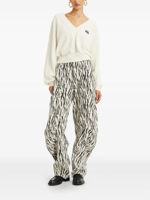 ROTATE BIRGER CHRISTENSEN v-neck sweater - White - zdjęcie produktu nr 2