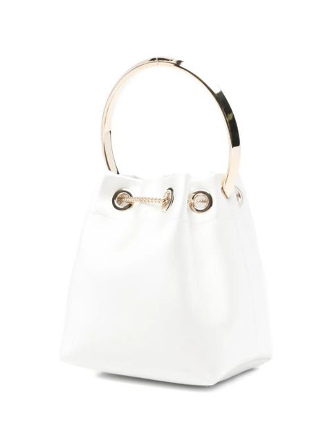 Jimmy Choo Bon Bon ring-handle clutch mini bag - White - zdjęcie produktu nr 1