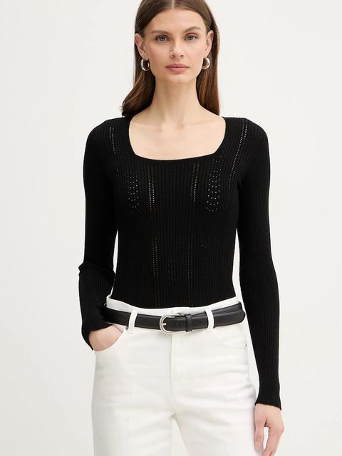 Twinset sweter damski kolor czarny lekki 261TP3400 - zdjęcie produktu nr 1