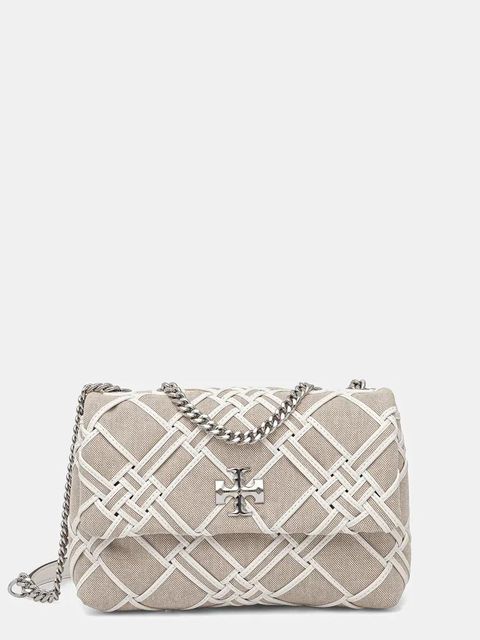 Tory Burch torebka Kira Woven Canvas Small kolor beżowy 151267-250 - zdjęcie produktu nr 1