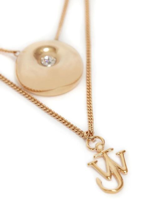 JW Anderson logo-detail layered necklace - Gold - zdjęcie produktu nr 2