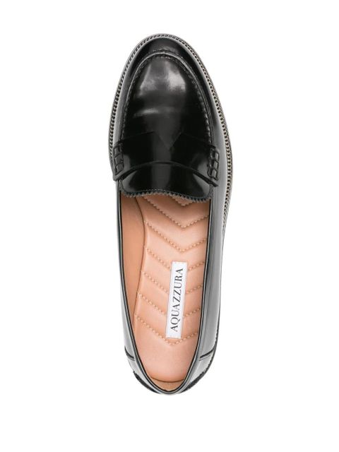 Aquazzura Aqua leather loafers - Black