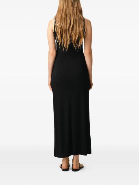 AMI Paris sleeveless lavaliere maxi dress - Black