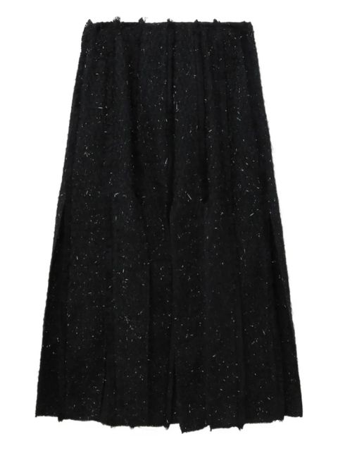 Simone Rocha pleated metallic-details midi skirt - Black - zdjęcie produktu nr 1