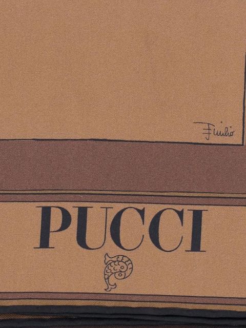 PUCCI graphic-print square scarf - Brown - zdjęcie produktu nr 2