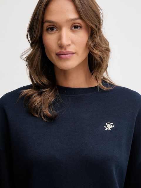 Tommy Hilfiger bluza damska kolor granatowy gładka WW0WW46152