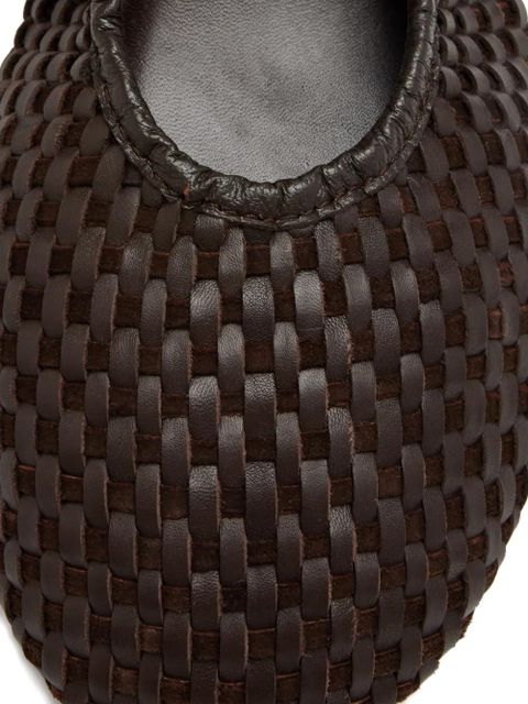 St. Agni lattice-weave ballet flats - Brown