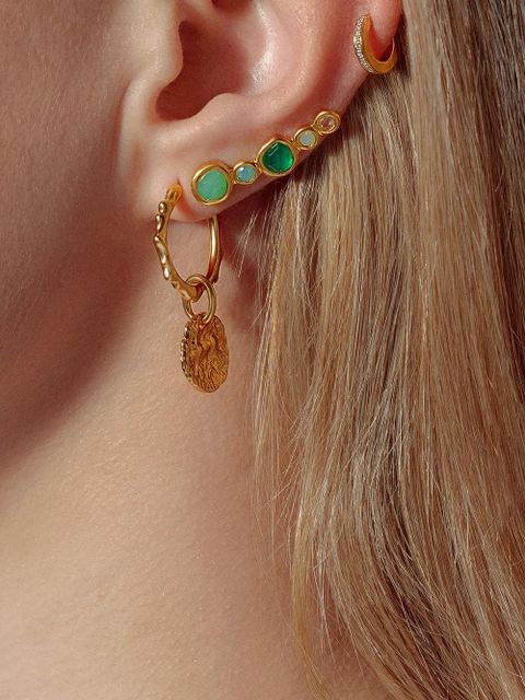 Monica Vinader Siren Muse hoop earrings - Gold - zdjęcie produktu nr 2