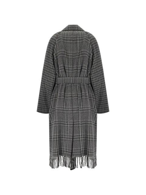 Weekend Max Mara checked fringed coat - Grey - zdjęcie produktu nr 2