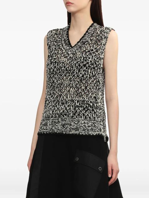 3.1 Phillip Lim open-knit sleeveless vest - Black