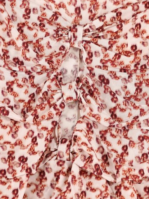 ISABEL MARANT floral-print tie-back top - Red