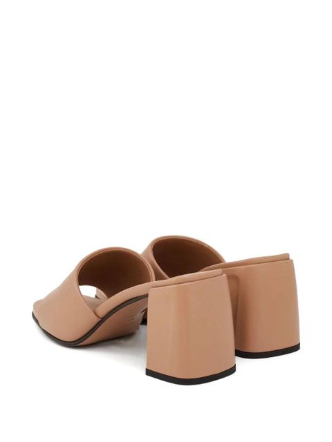 Jimmy Choo 70mm Lena embossed square toe sandals - Brown