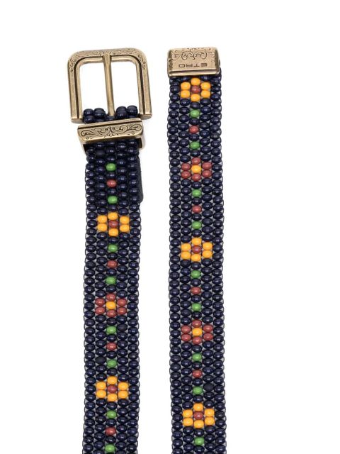 ETRO beaded buckle belt - Blue - zdjęcie produktu nr 2