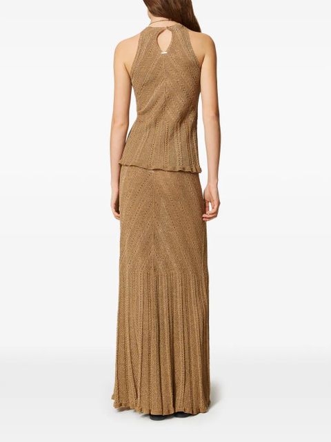 TWINSET knitted maxi skirt - Brown