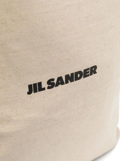 Jil Sander logo-print canvas tote bag - Neutrals