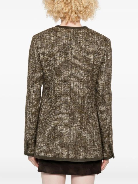 Golden Goose tweed-pocketed jacket - Brown