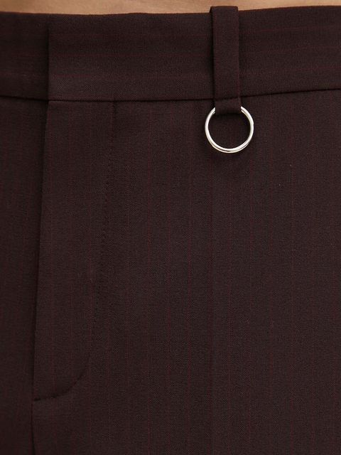 AERON spodnie damskie kolor brązowy proste high waist PFPA267511