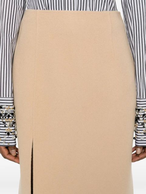 Sportmax slit pencil skirt - Neutrals