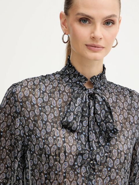 Morgan bluzka damska kolor niebieski wzorzysta CONNY.F