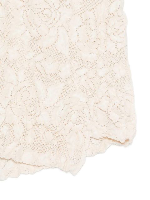 Comme Des Garçons floral-lace sleeveless top - Neutrals