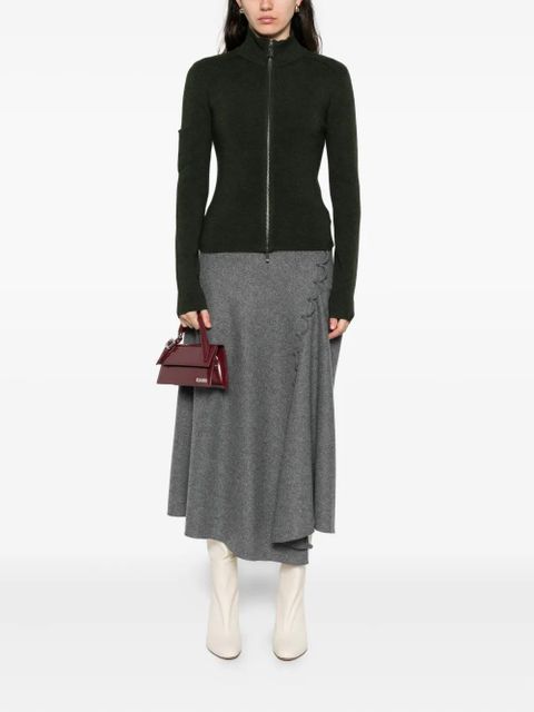 Victoria Beckham scalloped asymmetric skirt - Grey - zdjęcie produktu nr 2