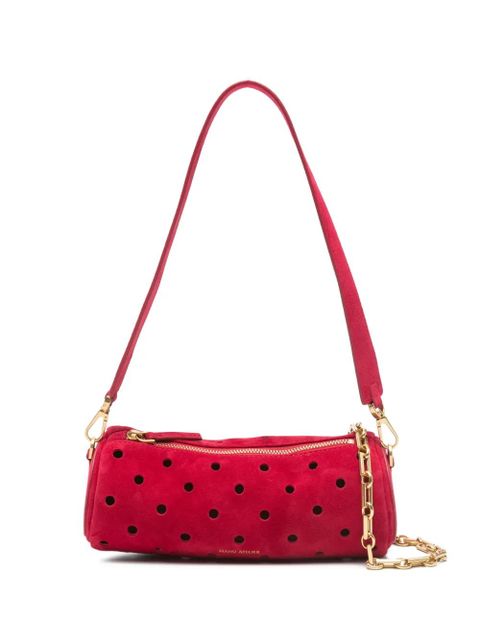Manu Atelier mini Cylinder Perforated shoulder bag - Red - zdjęcie produktu nr 1