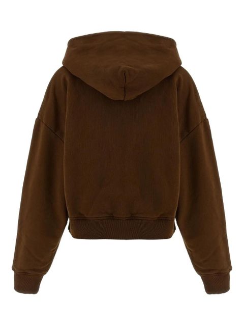 ENTIRE STUDIOS garment-dyed thermal hoodie - Brown - zdjęcie produktu nr 2