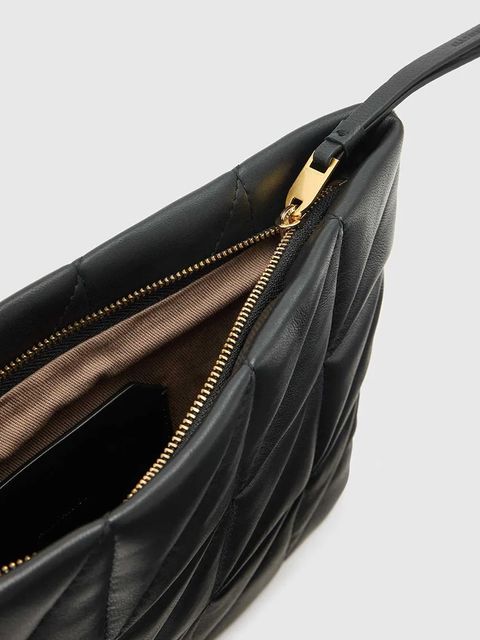 AllSaints kopertówka skórzana BETTINA kolor czarny W214XD