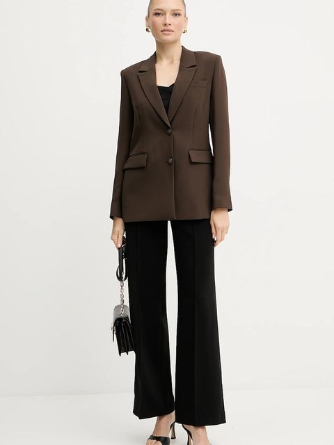 Guess marynarka THEOLINE kolor brązowy jednorzędowa gładka W5YN46 WGHC2 - zdjęcie produktu nr 2