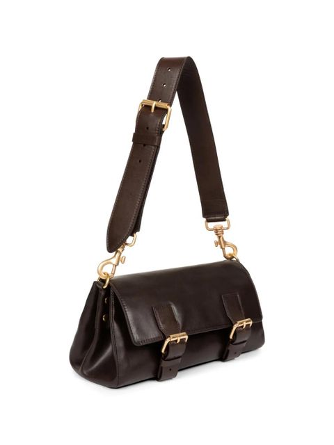 DRIES VAN NOTEN buckle leather shoulder bag - Brown