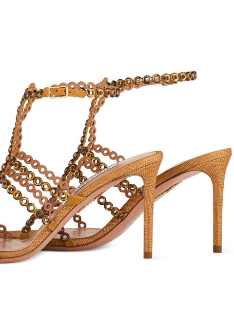 Aquazzura Mooncrush heeled sandals - Brown