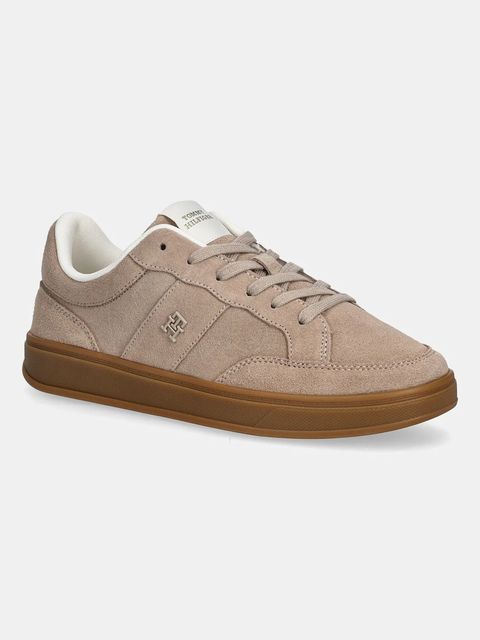 Tommy Hilfiger sneakersy zamszowe TH HERITAGE COURT SNEAKER SUEDE damskie kolor beżowy FW0FW09266 - zdjęcie produktu nr 1