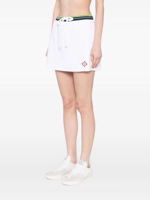 Casablanca velour tennis skirt - White