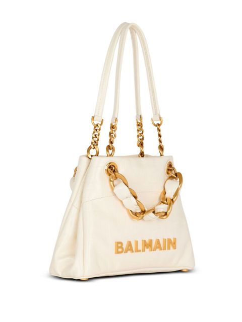 Balmain 1945 Soft Small shoulder bag - White