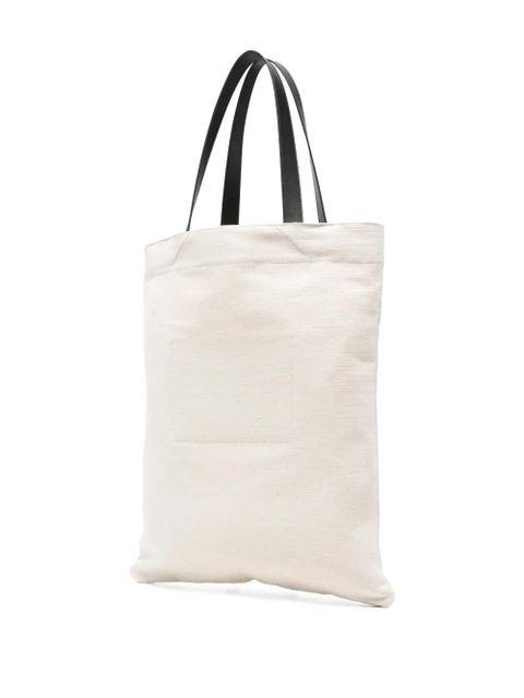 Jil Sander medium logo tote bag - Neutrals