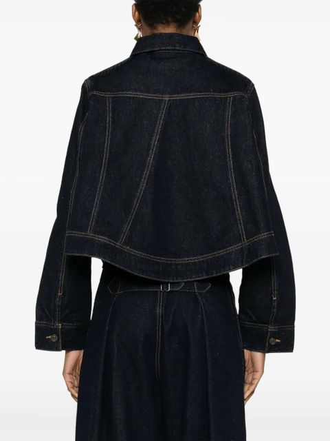 Victoria Beckham cropped denim jacket - Blue - zdjęcie produktu nr 2