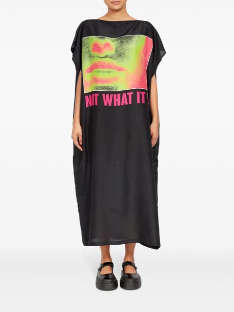 MM6 Maison Margiela silk T-shirt maxi dress - Black - zdjęcie produktu nr 2