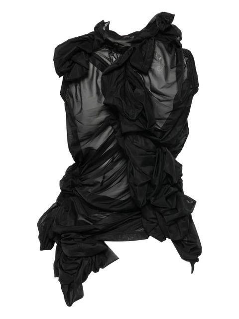 Comme Des Garçons ruffled T-shirt - Black - zdjęcie produktu nr 2