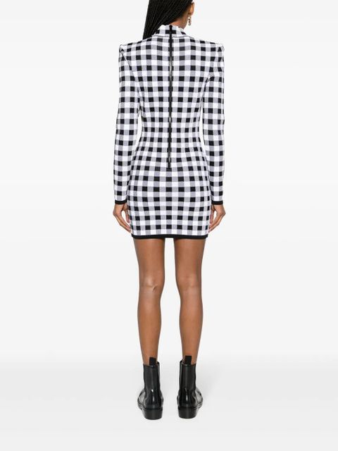 Balmain gingham mini dress - Black - zdjęcie produktu nr 2
