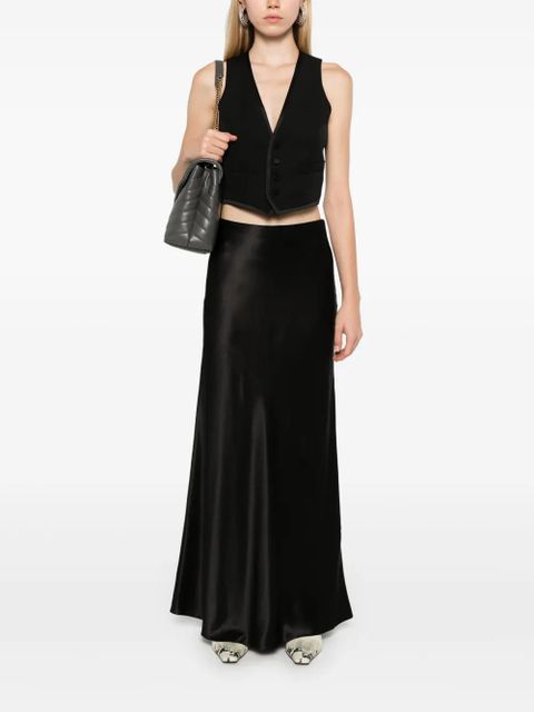 Saint Laurent silk maxi skirt - Black - zdjęcie produktu nr 2