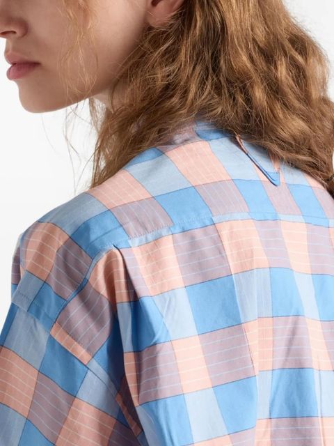 Prada checked poplin shirt - Blue
