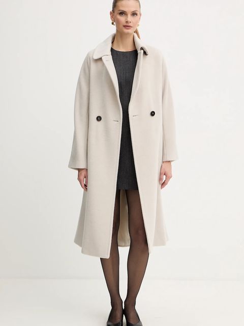 Marella płaszcz wełniany kolor beżowy 2523016142200 - zdjęcie produktu nr 2