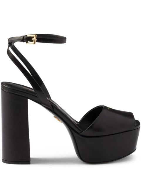 Prada 115mm ankle strap platform sandals - Black - zdjęcie produktu nr 1