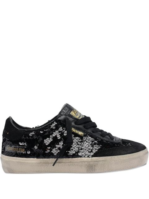 Golden Goose sequin-embellished round-toe sneakers - Black - zdjęcie produktu nr 1