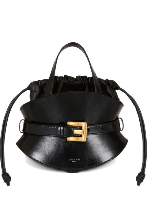 Balmain mini belted-detail tote bag - Black - zdjęcie produktu nr 1
