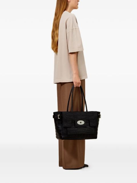Mulberry Buckle Bayswater crocodile-effect tote bag - Black - zdjęcie produktu nr 2