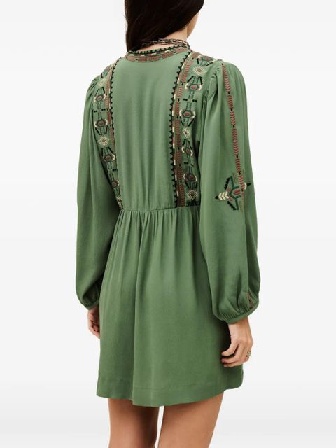 Ba&Sh Telma embroidered V-neck dress - Green