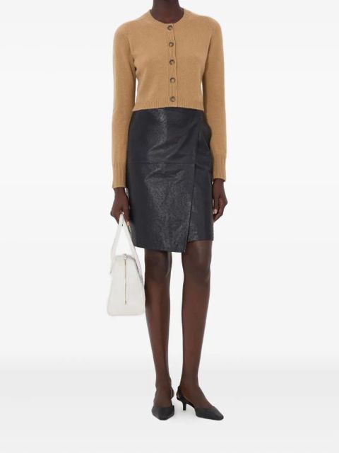 LouLou de Saison Zephir Lds button ribbed cardigan - Brown